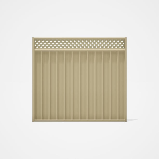 Good Neighbour® Superdek® Screen Top Extension Panel Frame: Primrose, Lattice: Cream