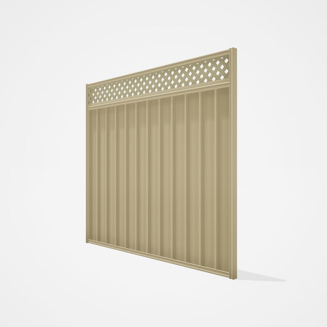 Good Neighbour® Superdek® Screen Top Extension Panel Frame: Primrose, Lattice: Cream