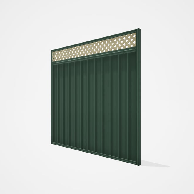 Good Neighbour® Superdek® Screen Top Extension Panel Frame: Rivergum, Lattice: Cream