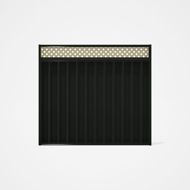 Good Neighbour® Superdek® Screen Top Extension Panel Frame: Slate Grey, Lattice: Cream