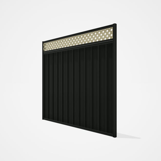 Good Neighbour® Superdek® Screen Top Extension Panel Frame: Slate Grey, Lattice: Cream