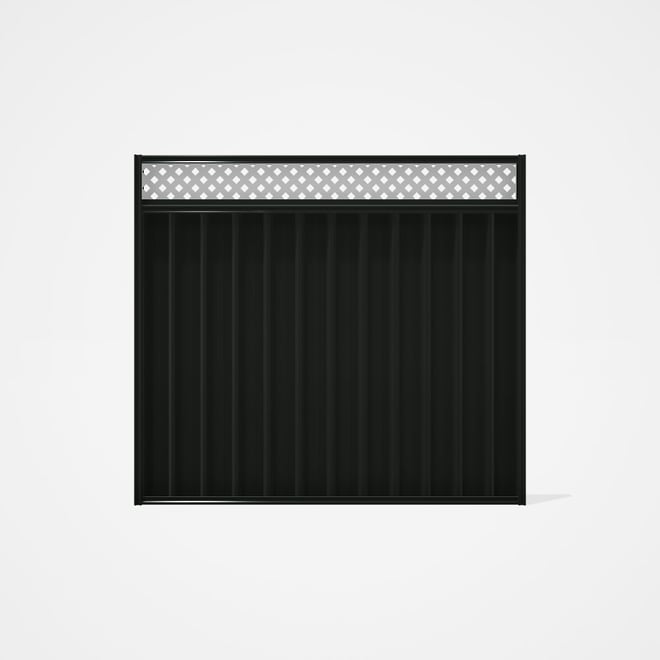Good Neighbour® Superdek® Screen Top Extension Panel Frame: Slate Grey, Lattice: White