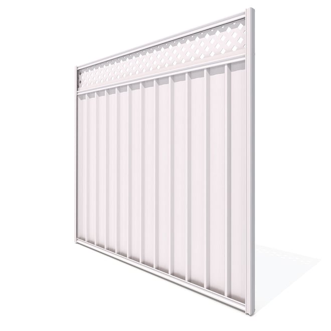Good Neighbour® Lattice Screen Top Superdek® Panel Standard .32 BMT 1.5m High Sheet: Rivergum, Frame