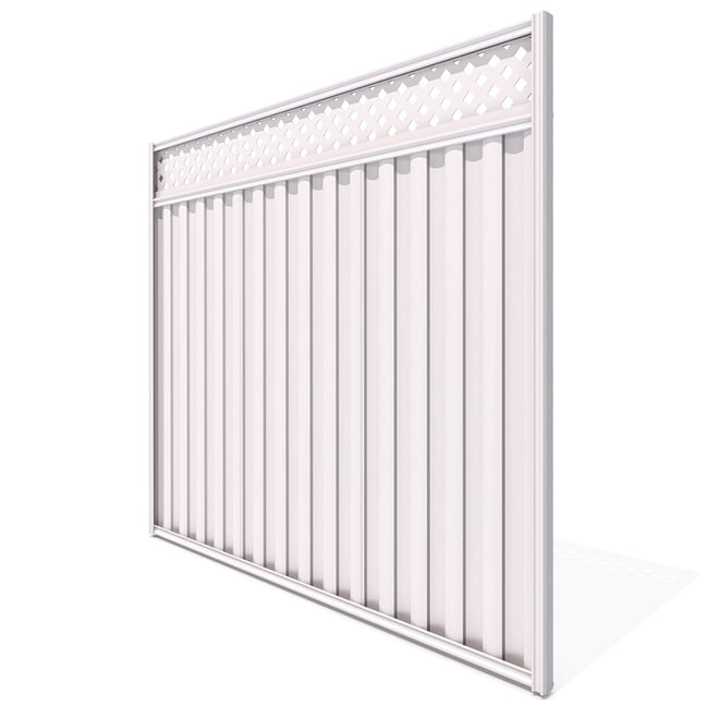 Good Neighbour® Lattice Screen Top Wavelok® Panel Premium .35 BMT 1.8m High Sheet: Granite, Frame: D