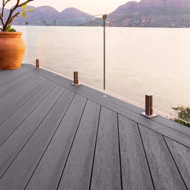 Eva-Last Infinity Composite Decking Board Starter Concrete Grey 5450mm