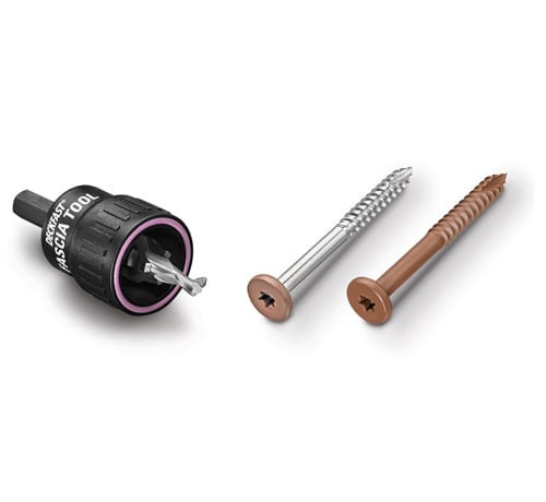 Deckfast® Metal 305 SS Epoxy Coated Fascia Screws For Metal Framing 9g x 48mm Spiced Rum/Lava Rock 1