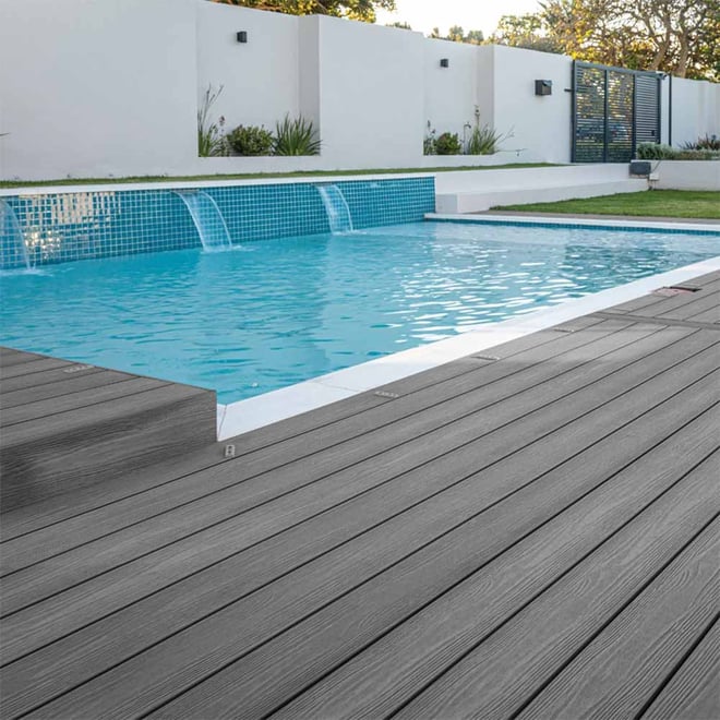 Eva-Last Apex Plus Composite Decking Board Grooved 190x24 Alaskan Driftwood 5400mm