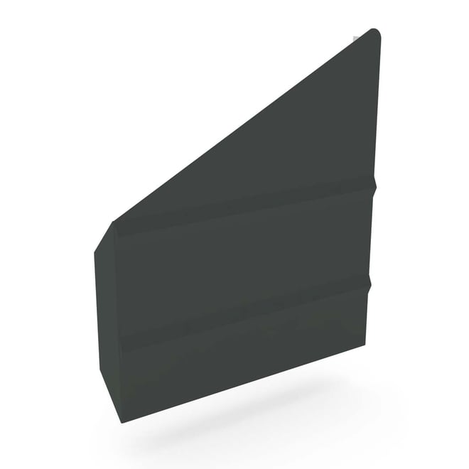VF Gutter Stop End Left Hand Gun Metal Grey