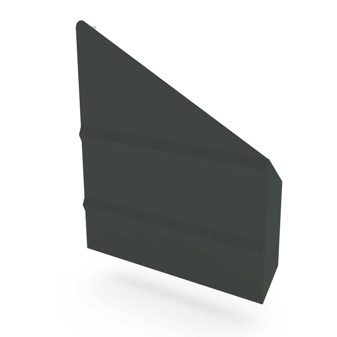 VF Gutter Stop End Right Hand Gun Metal Grey