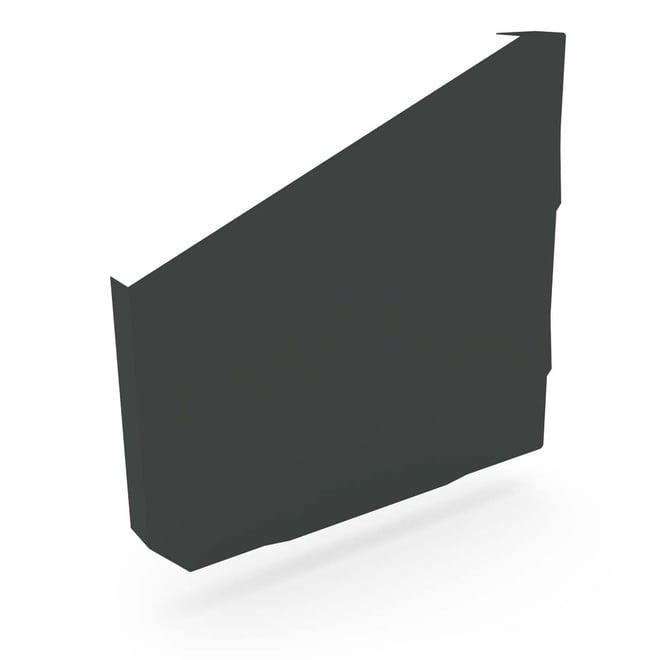 VT Gutter Stop End Left Hand Gun Metal Grey