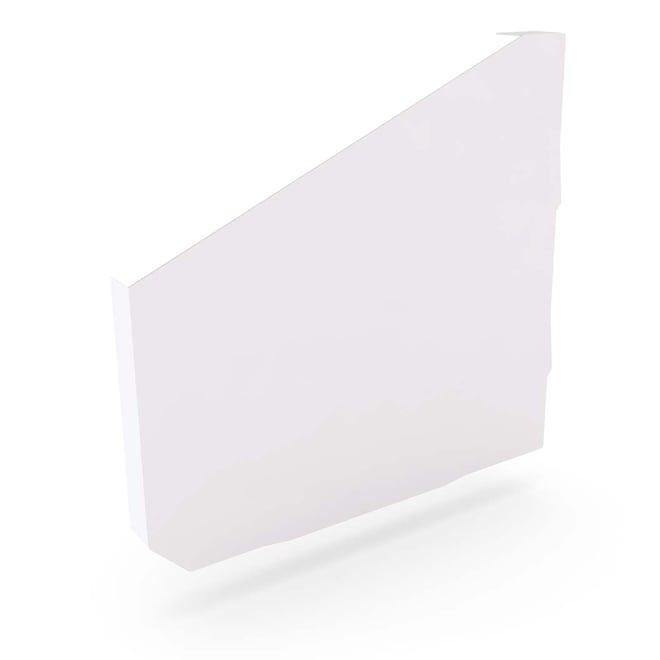 VT Gutter Stop End Left Hand Off White