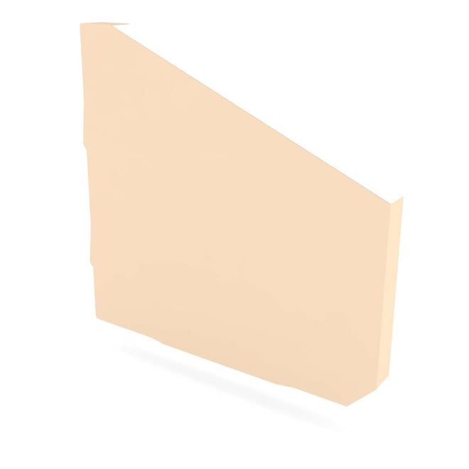 VT Gutter Stop End Right Hand Smooth Cream