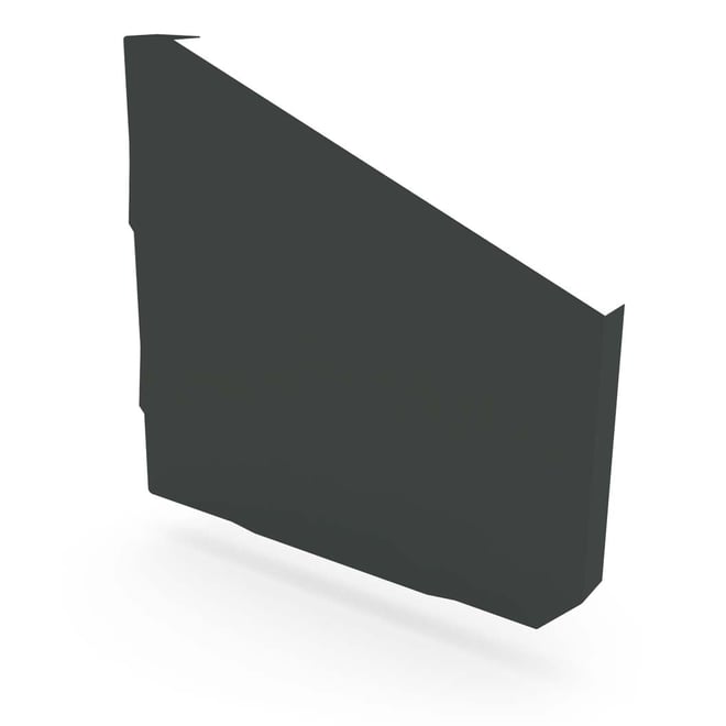 VT Gutter Stop End Right Hand Gun Metal Grey