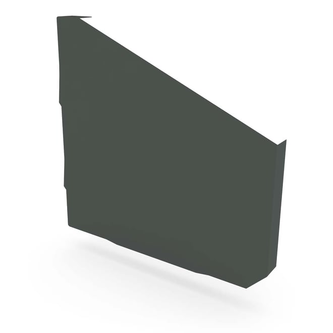 VT Gutter Stop End Right Hand Slate Grey