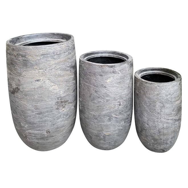 Northcote Pottery Modstone False Bottom U Pot 41X68cm Grey Pietra