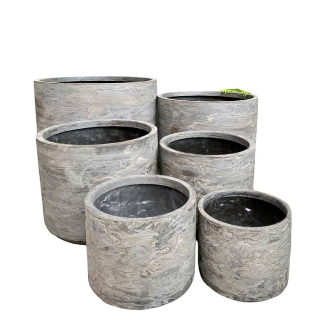 Northcote Pottery Fynn Pot 63X52cm Grey Pietra