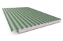 Cooldek CGI Topside / Smooth Underside Left Laying 50mm Thick 65mm Cutback Mist Green Topside / Off 