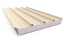 Cooldek Classic Topside / Smooth Underside Left Laying 100mm Thick 65mm Cutback Smooth Cream Topside