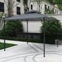 Steel Charcoal Gazebo 3x3m