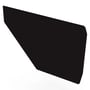 Edge Gutter 200 Stop End Right Hand Ebony