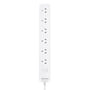 Jackson 6-Outlet Powerboard with Surge Protection - White