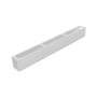 Ezi-Slat Mid Rail Suit 75mm Blades 20mm Spacing White 2400mm L