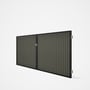 Good Neighbour® CGI Gate Premium .35 BMT Double 1.5m High Sheet: Marsh, Frame: Ebony