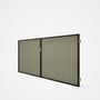 Good Neighbour® CGI Gate Premium .35 BMT Double 1.5m High Sheet: Moss Vale Sand, Frame: Ebony
