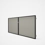 Good Neighbour® CGI Gate Premium .35 BMT Double 1.5m High Sheet: Off White, Frame: Ebony