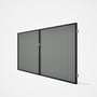 Good Neighbour® CGI Gate Premium .35 BMT Double 1.8m High Sheet: Gull Grey, Frame: Ebony