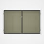Good Neighbour® CGI Gate Premium .35 BMT Double 2.1m High Sheet: Moss Vale Sand, Frame: Ebony
