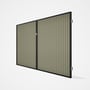 Good Neighbour® CGI Gate Premium .35 BMT Double 2.1m High Sheet: Moss Vale Sand, Frame: Ebony