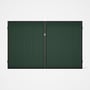 Good Neighbour® CGI Gate Premium .35 BMT Double 2.1m High Sheet: Rivergum, Frame: Ebony