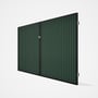 Good Neighbour® CGI Gate Premium .35 BMT Double 2.1m High Sheet: Rivergum, Frame: Ebony