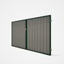 Good Neighbour® Superdek® Double Gate Standard .32 BMT 1.8m High Sheet: Birch, Frame: Caulfield Gree