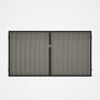 Good Neighbour® Superdek® Double Gate Standard .32 BMT 1.8m High Sheet: Birch, Frame: Gun Metal Grey