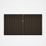 Good Neighbour® Superdek® Double Gate Standard .32 BMT 1.8m High Sheet: Banyan Brown, Frame: Ebony