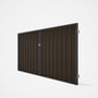Good Neighbour® Superdek® Double Gate Standard .32 BMT 1.8m High Sheet: Banyan Brown, Frame: Granite