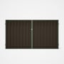 Good Neighbour® Superdek® Double Gate Standard .32 BMT 1.8m High Sheet: Banyan Brown, Frame: Mist Gr