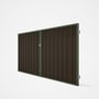 Good Neighbour® Superdek® Double Gate Standard .32 BMT 1.8m High Sheet: Banyan Brown, Frame: Mist Gr