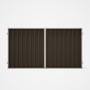 Good Neighbour® Superdek® Double Gate Standard .32 BMT 1.8m High Sheet: Banyan Brown, Frame: Off Whi