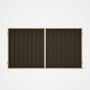 Good Neighbour® Superdek® Double Gate Standard .32 BMT 1.8m High Sheet: Banyan Brown, Frame: Primros