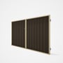 Good Neighbour® Superdek® Double Gate Standard .32 BMT 1.8m High Sheet: Banyan Brown, Frame: Primros