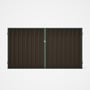 Good Neighbour® Superdek® Double Gate Standard .32 BMT 1.8m High Sheet: Banyan Brown, Frame: Rivergu