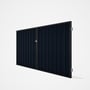 Good Neighbour® Superdek® Double Gate Standard .32 BMT 1.8m High Sheet: Dark Stone, Frame: Ebony