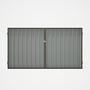 Good Neighbour® Superdek® Double Gate Standard .32 BMT 1.8m High Sheet: Gull Grey, Frame: Banyan Bro