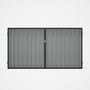 Good Neighbour® Superdek® Double Gate Standard .32 BMT 1.8m High Sheet: Gull Grey, Frame: Dark Stone