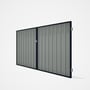 Good Neighbour® Superdek® Double Gate Standard .32 BMT 1.8m High Sheet: Gull Grey, Frame: Dark Stone
