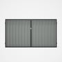 Good Neighbour® Superdek® Double Gate Standard .32 BMT 1.8m High Sheet: Gull Grey, Frame: Ebony