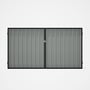 Good Neighbour® Superdek® Double Gate Standard .32 BMT 1.8m High Sheet: Gull Grey, Frame: Gun Metal 